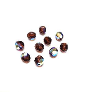 Särmikäs lasihelmi sateenkaari tumma meripihkan ruskea