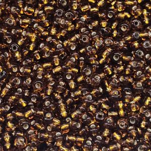 Siemenhelmi 6/0 Tsekki hopeasisus tumma meripihka 10 g