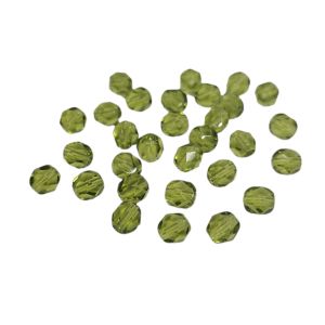 Särmikäs lasihelmi kirkas oliivi