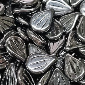 Pisarahelmi urakuvioitu pip 9x14 mm metallihohto hematiitti 6 kpl