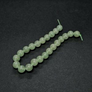 Tukkuerä kivihelmi pyöreä 8 mm vihreä aventuriini n. 18-19 cm nauha