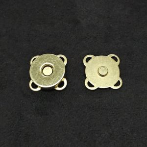 Magneettilukko kassiin, ommeltava kullanvärinen 14 mm