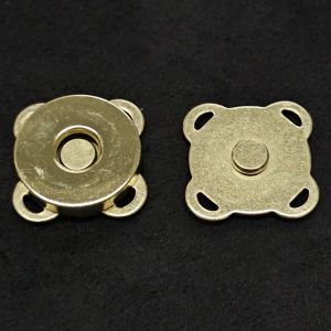 Magneettilukko kassiin, ommeltava kullanvärinen 18 mm
