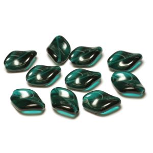 Twist ovaalihelmi 18x12 mm kirkas merenvihreä 10 kpl