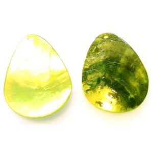 Simpukkariipus Italia pisara 40x30 mm keltainen/lime