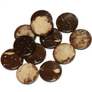 Kookoksenkuoririipus pieni pyöreä 11 mm 5 kpl