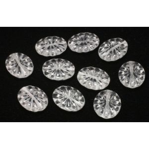 Ovaalihelmi 13,5x10,8 mm kirkas uurrekuvio 10 kpl