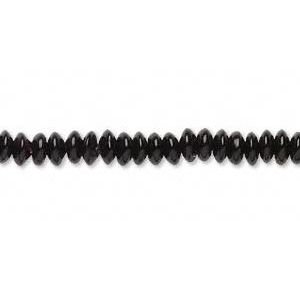 Kivihelmi pieni rondelli 4x2 mm black stone n. 40 cm nauhassa