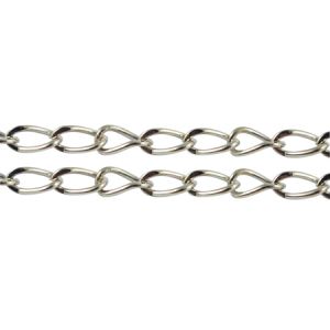 Kaapeliketju twist 5x4 mm platinanvärinen 10 cm