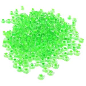 Siemenhelmi 8/0 Tsekki kirkas sisäväri neon vihreä 20 g