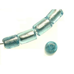 Lamppuhelmi putki n. 14x10 mm hopeafolio aqua 1 kpl