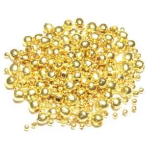 Metallihelmi Intia pyöreähkö kullanvärinen 2-5 mm lajitelma 15 g