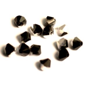 Preciosa bicone 4 mm MH jet osahopea 10 kpl