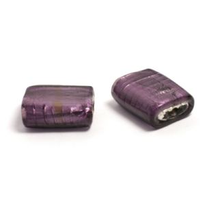 Lamppuhelmi litteä n. 20x16 mm hopeasisus violet 1 kpl