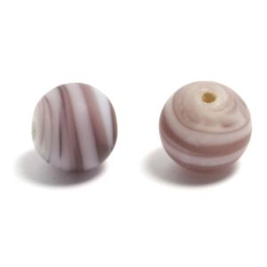 Lamppuhelmi pyöreähkö n. 8-10 mm matta valko-lila 10 kpl