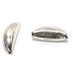 Metallihelmi antiikkihopeanvärinen vene 20x6 mm 3 kpl