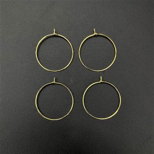 Korvakorurengas 25 mm kullanvärinen 2 pr