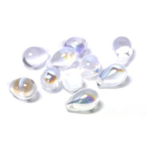 Pisarahelmi 9x6 mm kirkas AB 10 kpl