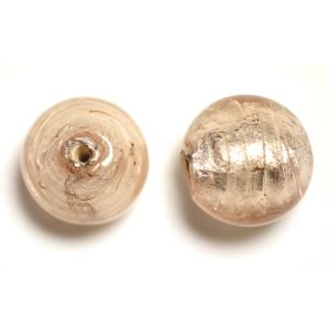 Lamppuhelmi pyöreä n. 16-18 mm hopeasisus vaaleanpunertava 1 kpl