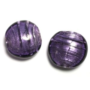 Lamppuhelmi litteä pastilli n. 18-20 mm hopeasisus violetti 1 kpl