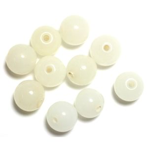 Lamppuhelmi pyöreä n. 9-10 mm opaalivalkoinen 10 kpl