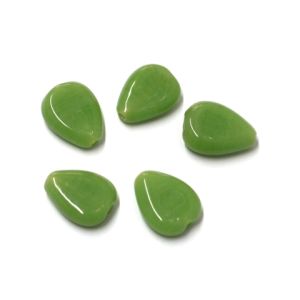 Lamppuhelmi pisara n. 18x14 mm opaalivihreä 5 kpl