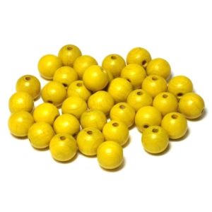 Puuhelmi Detoa pyöreä 10 mm keltainen pyökkiä n. 35 kpl