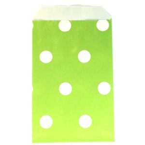 Lahjapussi 7x13 cm pallot limevalkoinen