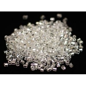 Putkihelmi 1# Tsekki 2 mm hopeasisus kirkas (hopea) 20 g