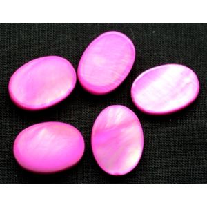 Helmiäinen litteä ovaali n. 18x13 mm pink (V) 1 kpl