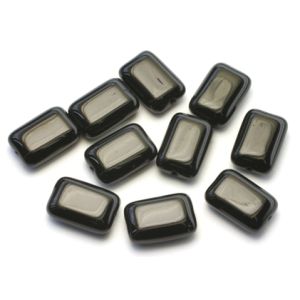 Suorakaide 12x8 mm opaakki musta 10 kpl