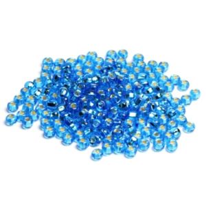 Siemenhelmi 8/0 Tsekki hopeasisus tumma turkoosi 10 g