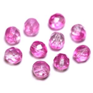 Särmikäs lasihelmi värikäsitelty pinkki/hile