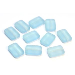 Suorakaide 12x8 mm kirkas matta aqua 10 kpl