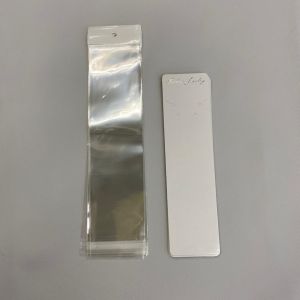 Kaulakoru ja korvakorukortti 21 x 5,5 cm valkoinen 10 kpl