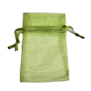 Tukkuerä organzapussi olivine n. 14x8 cm n. 50 kpl