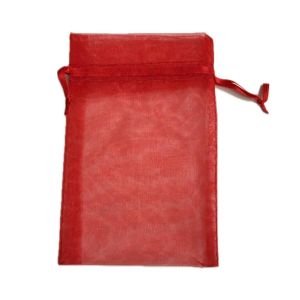Organzapussi punainen n. 14x9 cm 1 kpl