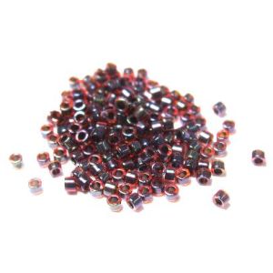 Delica 11/0 läpikuultava lysteri tumma karpalo 5 g