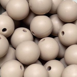 Silikonihelmi pyöreä beige