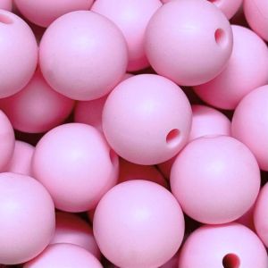 Silikonihelmi pyöreä kylmä vaaleanpunainen