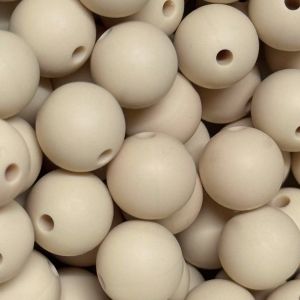 Silikonihelmi pyöreä nude