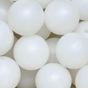 Silikonihelmi pyöreä opaalivalkoinen (läpikuultava)