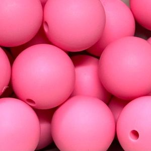 Silikonihelmi pyöreä roosa