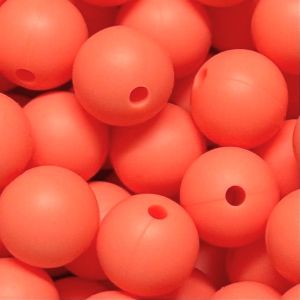 Silikonihelmi pyöreä tumma koralli