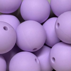 Silikonihelmi pyöreä vaalea violetti