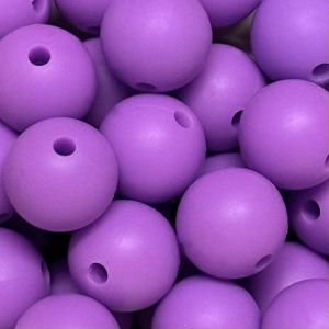 Silikonihelmi pyöreä violetti