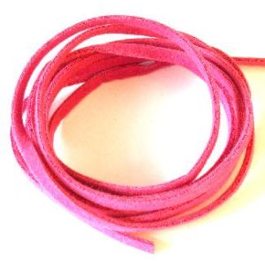 Keinomokka/mikrokuitunauha 3 mm fuksia n. 95 cm