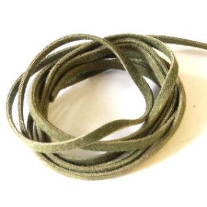 Keinomokka/mikrokuitunauha 3 mm khakivihreä n. 95 cm