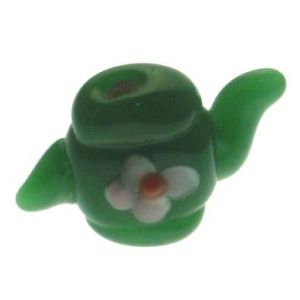 Lamppuhelmi teepannu n. 15-17 mm opaakki vihreä