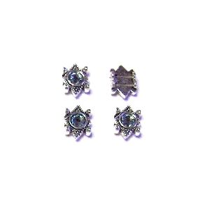 Swarovski korulinkki salmiakki aqua /platina 1 kpl
